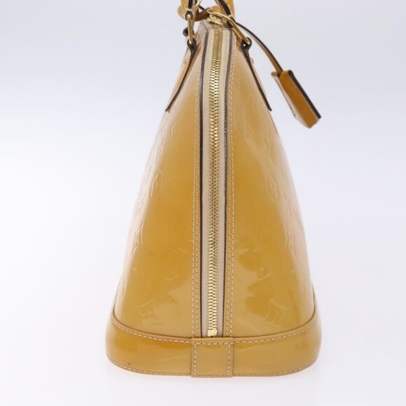 LOUIS VUITTON Monogram Vernis Alma PM Hand Bag Citrin M90101 LV Auth 132762 - Picture 5 of 16